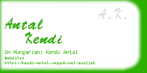 antal kendi business card